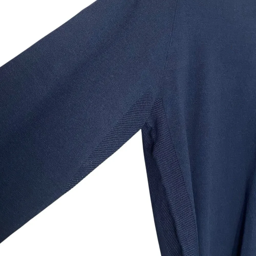 AG Adriano Goldschmied Sweater Mens M Navy Blue V-Neck Vented Golf Preppy NEW - Picture 7 of 10